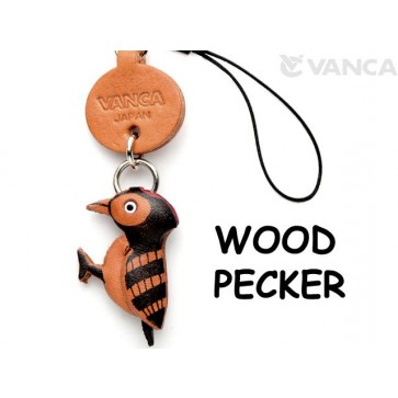 WoodPecker 3D Leather Bird/Animal Cellularphone Charm Animal