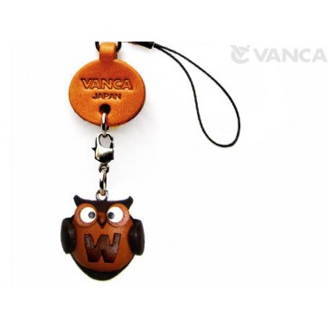 Owl W Leather Cellularphone Charm Alphabet