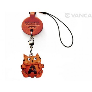 Cat A Leather Cellularphone Charm Alphabet