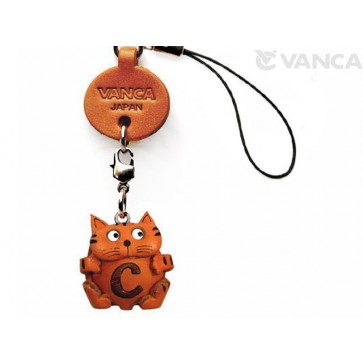 Cat C Leather Cellularphone Charm Alphabet