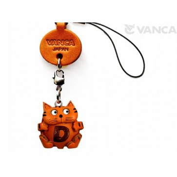 Cat D Leather Cellularphone Charm Alphabet