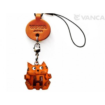 Cat H Leather Cellularphone Charm Alphabet