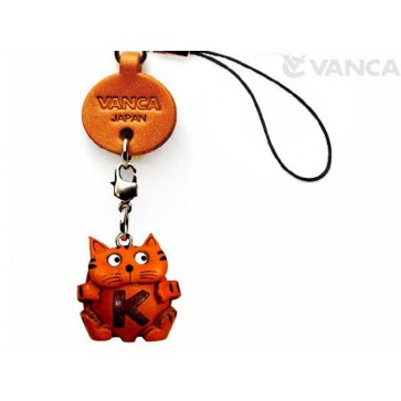 Cat K Leather Cellularphone Charm Alphabet