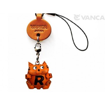 Cat R Leather Cellularphone Charm Alphabet