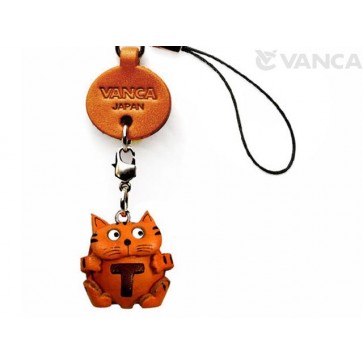 Cat T Leather Cellularphone Charm Alphabet