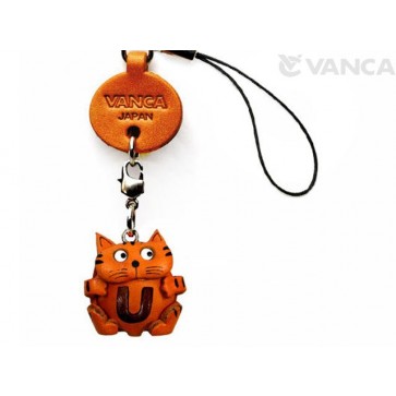 Cat U Leather Cellularphone Charm Alphabet