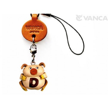 Pig D Leather Cellularphone Charm Alphabet