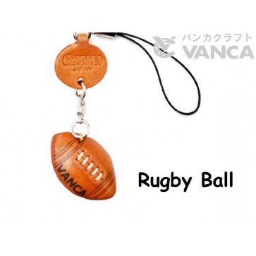 Rugby Ball/American Football Leather Cellularphone Charm