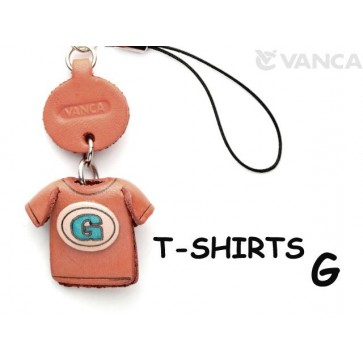 G(Blue) Japanese Leather Cellularphone Charm T-shirt 