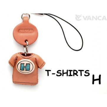 H(Blue) Japanese Leather Cellularphone Charm T-shirt 