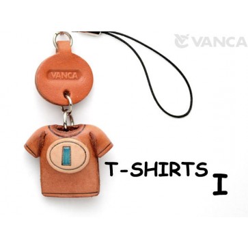 I(Blue) Japanese Leather Cellularphone Charm T-shirt 