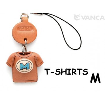 M(Blue) Japanese Leather Cellularphone Charm T-shirt 