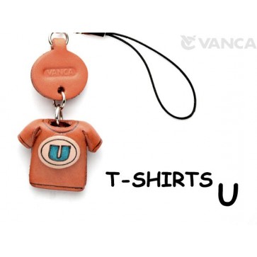 U(Blue) Japanese Leather Cellularphone Charm T-shirt 