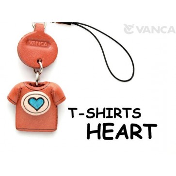 Hearts(Blue) Japanese Leather Cellularphone Charm T-shirt 