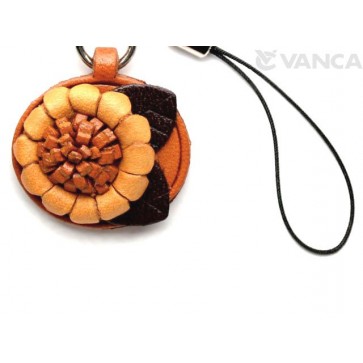 Sunflower Leather Cellularphone Charm