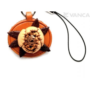 Peony Leather Flower Cellularphone Charm