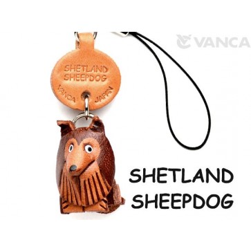 Shetland Sheepdog Leather Cellularphone Charm #46757