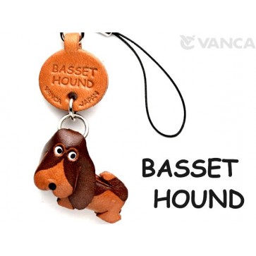 Basset Hound Leather Cellularphone Charm