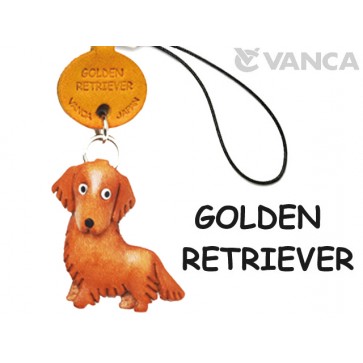 Golden Retriever Leather Cellularphone Charm