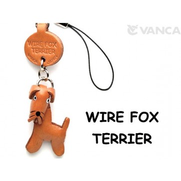 Wire Fox Terrier Leather Cellularphone Charm #46766