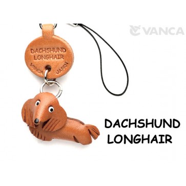 Dachshund Longhair Leather Cellularphone Charm #46723