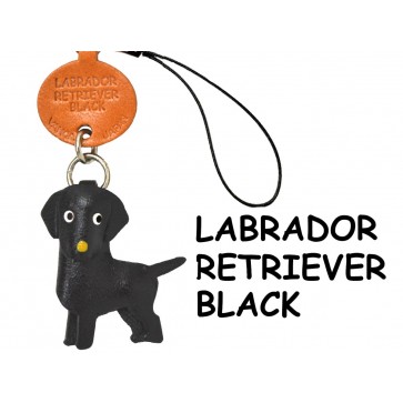 Labrador Retriever Black Leather Cellularphone Charm