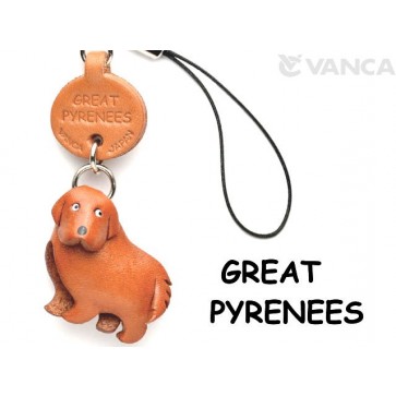 Great Pyrenees Leather Cellularphone Charm