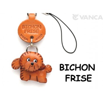 Bichon Frise Leather Cellularphone Charm