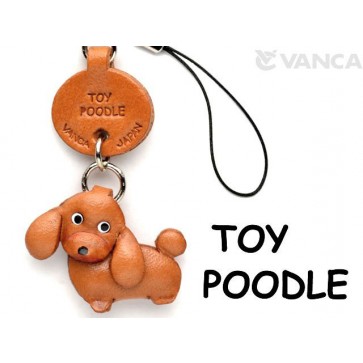 Toy Poodle Leather Cellularphone Charm #46763