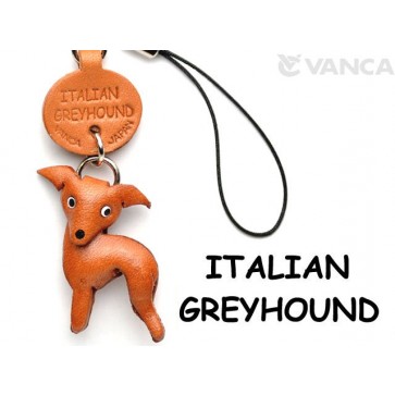 Italian Greyhound Leather Cellularphone Charm