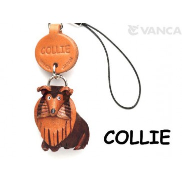 Collie Leather Cellularphone Charm