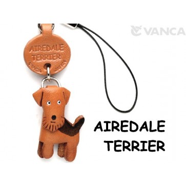 Airedale Terrier Leather Cellularphone Charm