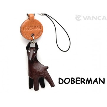 Doberman Leather Cellularphone Charm