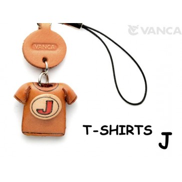 J(Red) Japanese Leather Cellularphone Charm T-shirt 