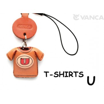 U(Red) Japanese Leather Cellularphone Charm T-shirt 