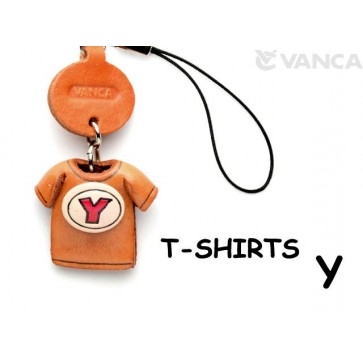 Y(Red) Japanese Leather Cellularphone Charm T-shirt 