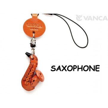 Saxophone Leather Cellularphone Charm
