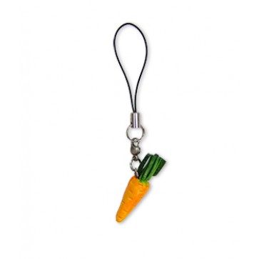 Carrot Leather Cellularphone Charm Vegetables