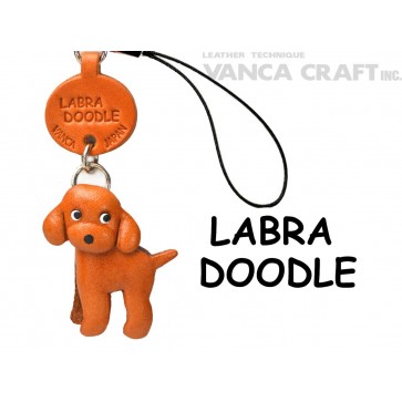 Labradoodle Japanese Leather Cellularphone Charm #46799