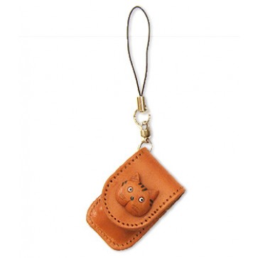 Cat Japanese Leather Cellularphone Charm Memo set