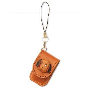 Dog Japanese Leather Cellularphone Charm Memo set
