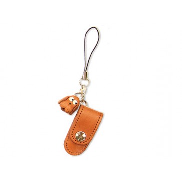 Dog Japanese Leather Cellularphone Charm Pencil case