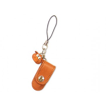 Pig Japanese Leather Cellularphone Charm Pencil case