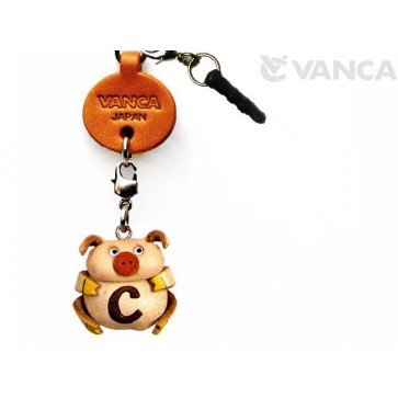 Alphabet Pig C Leather Animal Earphone Jack Accessory