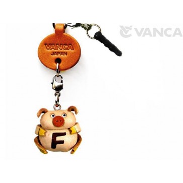 Alphabet Pig F Leather Animal Earphone Jack Accessory