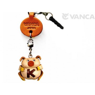 Alphabet Pig K Leather Animal Earphone Jack Accessory