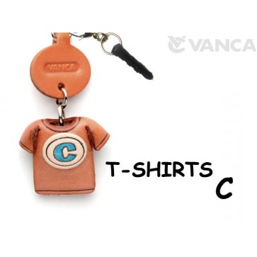 C/Blue Leather T-shirt Earphone Jack Accessory