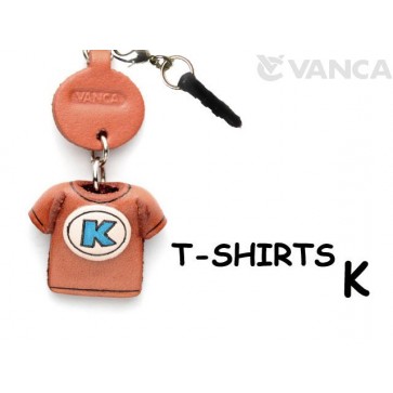 K/Blue Leather T-shirt Earphone Jack Accessory