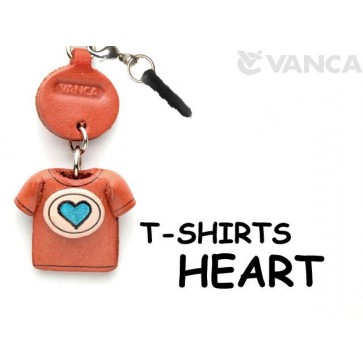 Heart Mark/Blue Leather T-shirt Earphone Jack Accessory