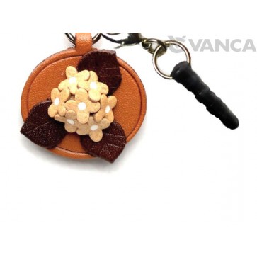 Hydrangea Leather Flower Earphone Jack Accessory